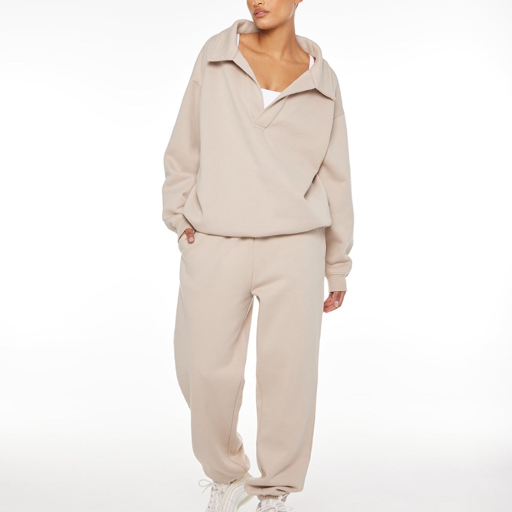 Relaxed Beige Sweatpants - Women's Comfortable Joggers